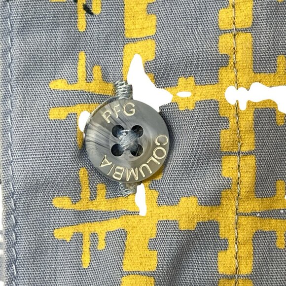 Columbia PFG Shirt Mens XL Fishing Boat Vented Slimming Vertical Pattern Blue - Picture 4 of 10